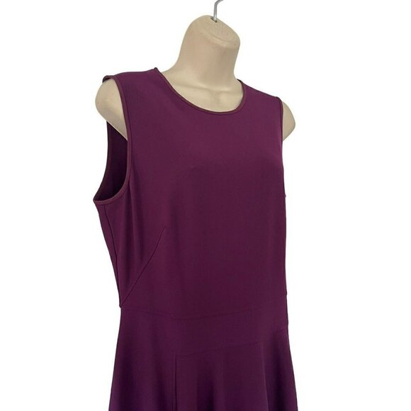 Rebecca Taylor Womans 10 Sleeveless Suiting Circle Dress Sugar Beet Purple NWT - Picture 3 of 10
